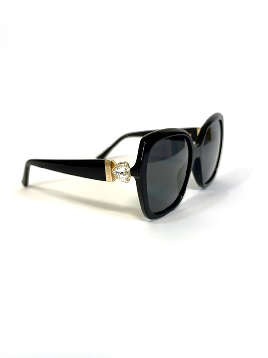 Jimmy Choo Accessories - Jimmy Choo Manon Shiny Black Sunglasses Women’s